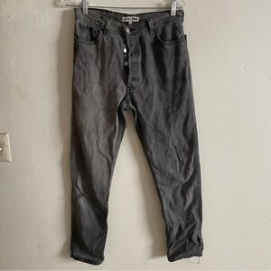Re/Done Levi’s distressed gray button fly jeans in size 27